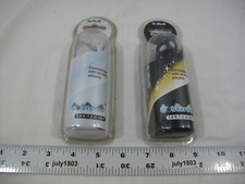 (2) NEW Go Stereo Mini Headphones Earbuds  - BLACK + WHITE - 3.9 ft Cord 