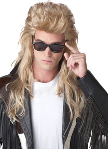 80 S Rock Hair Band Mullett Redneck White Trash Hillbilly Blonde