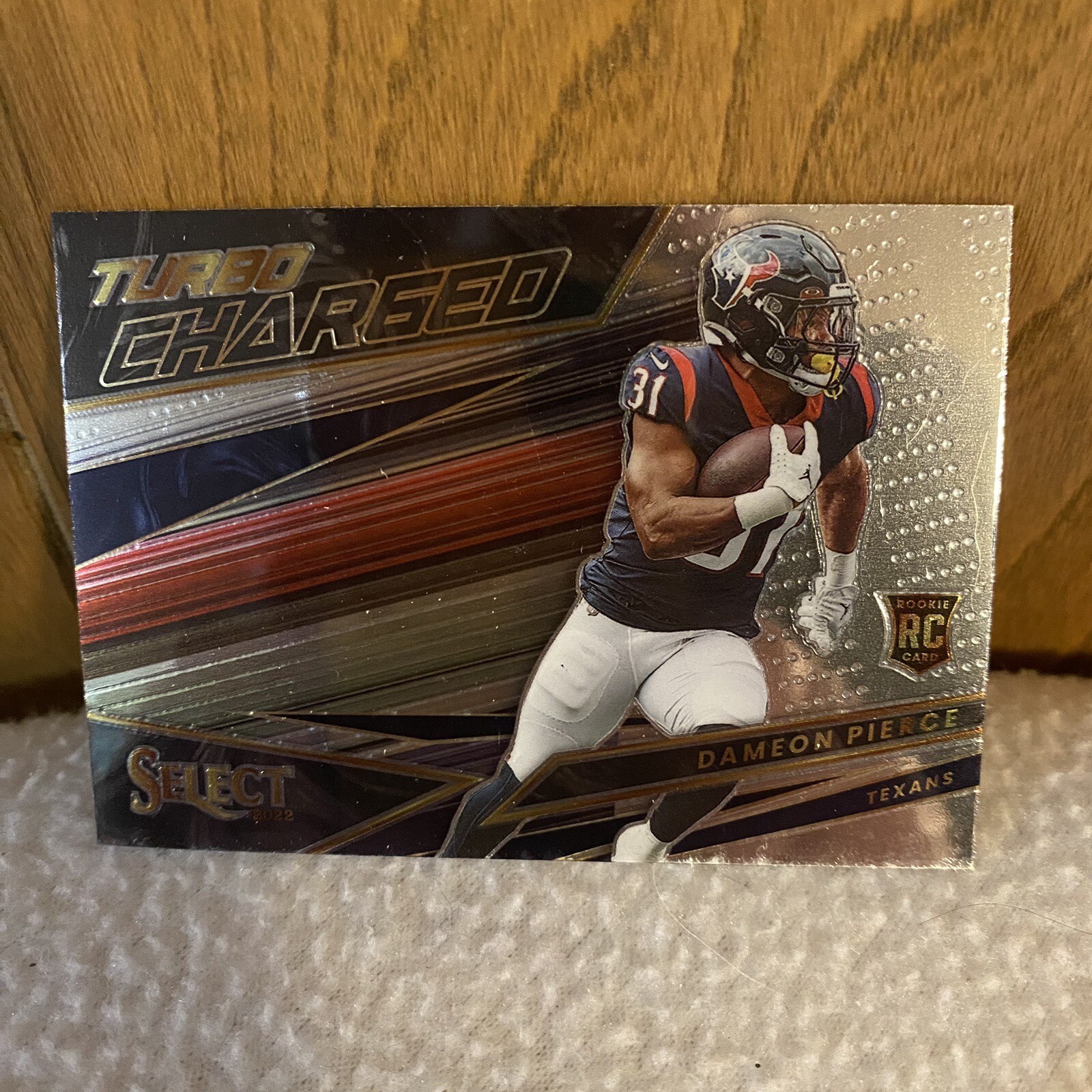 Dameon Pierce 2022 Select Turbo Charged Insert Rookie Card #TUR-22 Texans