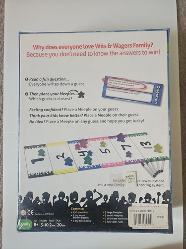 Wits & Wagers: Family Edition - Board Game - Brand New - 第 2/2 張圖片