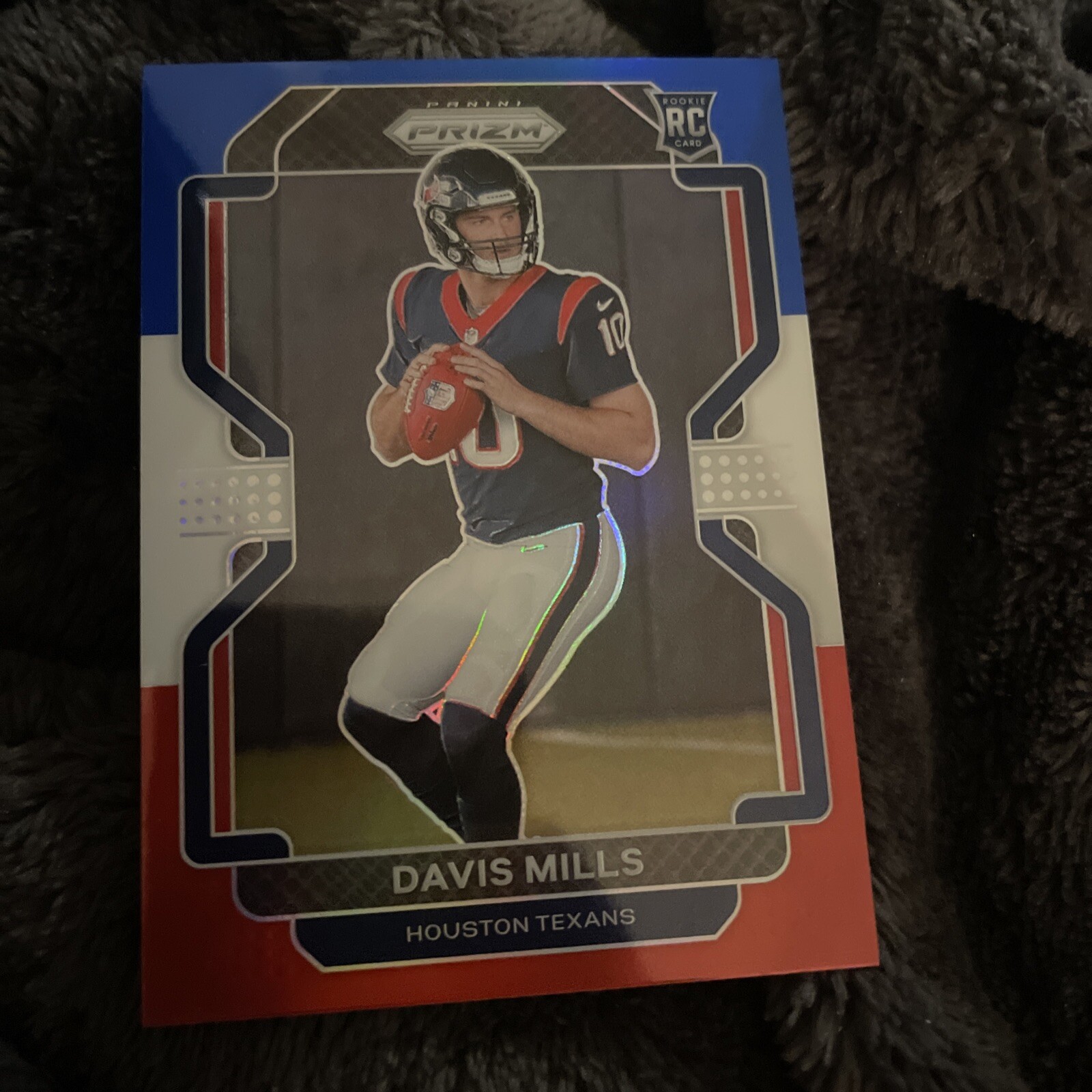 2021 Panini Prizm Football Davis Mills Red White Blue Rookie Card #352 Texans