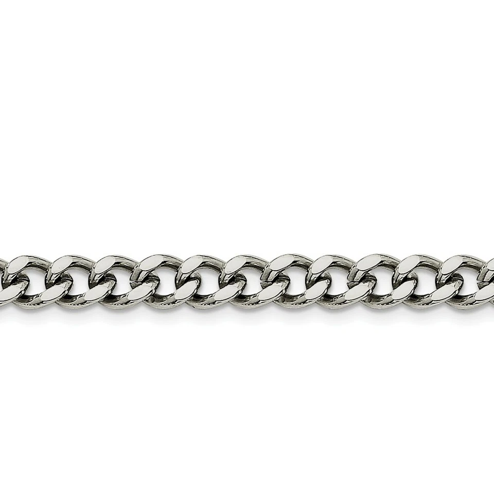 Cadena de bordillo de acero inoxidable de 7,5 mm y 20 pulgadas