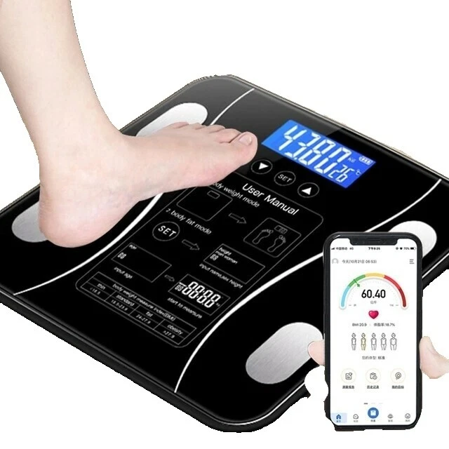 Cuerpo de vidrio analizando las Escalas de Baño