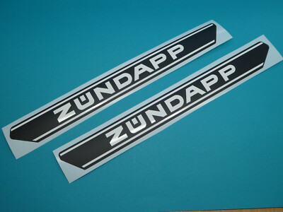 Zündapp Tank Schriftzug Aufkleber Dekor ZD ZR ZB ZA ZX ZS ZL ZE schwarz weiß OVP