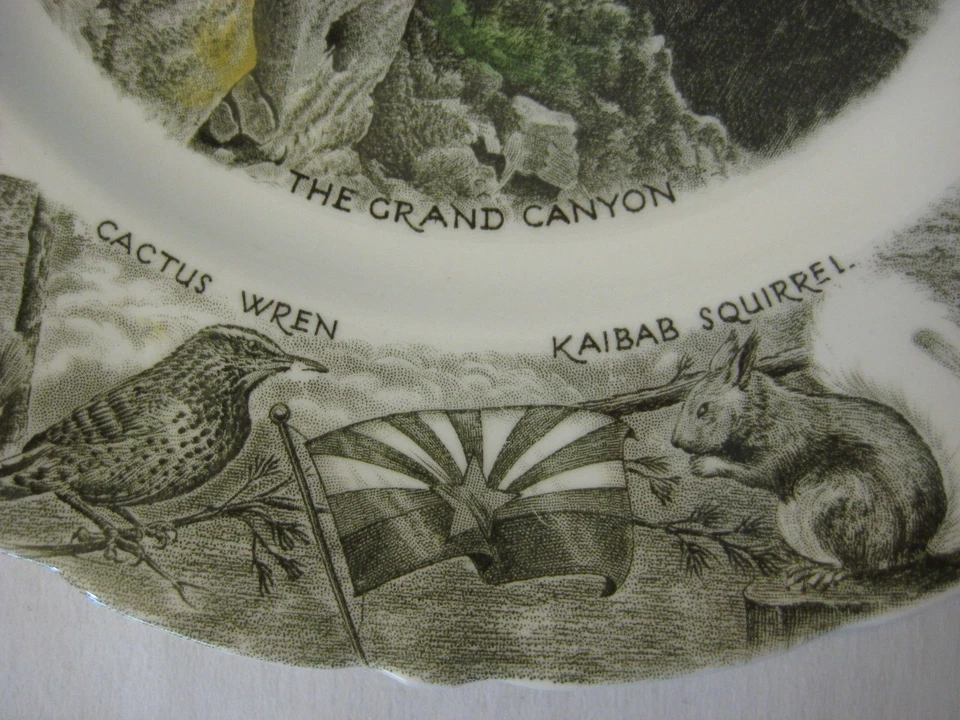 Placa Arizona El Gran Cañón, para Diamond's Johnson Brothers Inglaterra, 10 3/4" Foto 3 de 4