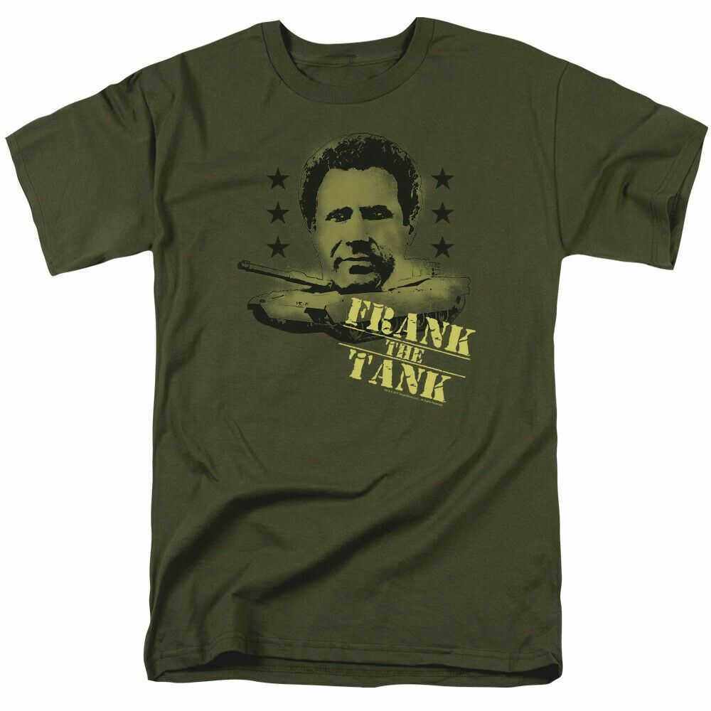 Old School Frank The Tank Licensed Comedy Retro T-Shirt in Military Green