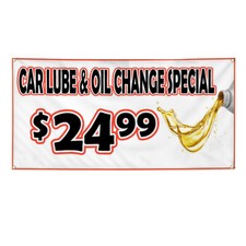 Vinyl Banner Multiple Sizes Car Lube  Oil Change Special Business Outdoor