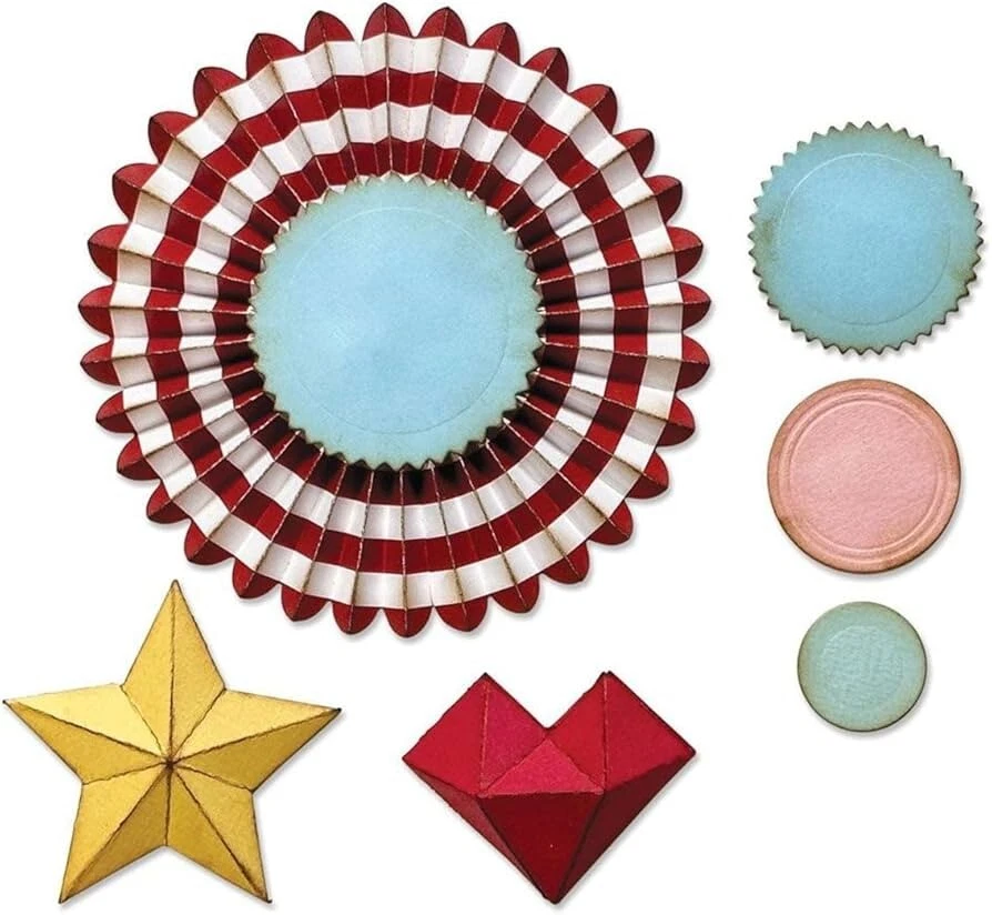 Vault Rosettes Sizzix Thinlits Thin Metal Die Set by Tim Holtz 666567 NEW! - Image 2 of 3