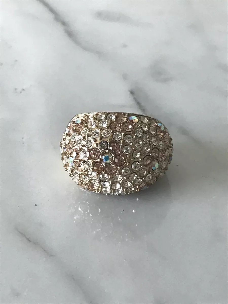 Forever 21 Gold Tone Cocktail Ring Size 7 7.5 eBay