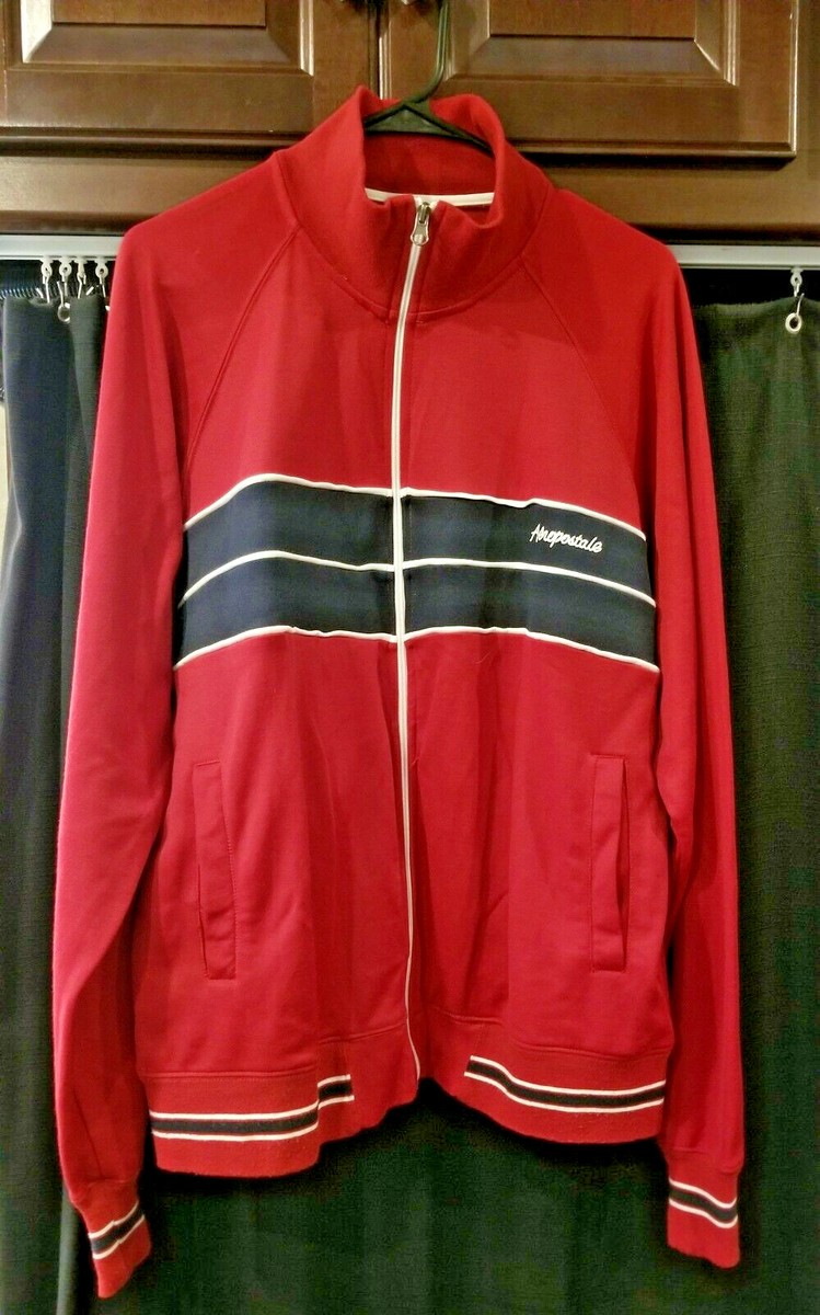 AEROPOSTALE Mens XL Red Athletic Brand Full Zip Track Jacket Long Sleeve EUC