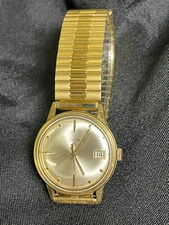 Vintage ELGIN Gold Plated RA Swiss Wristwatch Mens Watch, Speidel SS Band