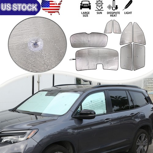 8pcs Car full Sun Shade Windshield Sunshade Cover For Honda Pilot 2016-2022 US - Bild 1 von 18