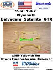 1966 67 Belvedere Gtx Drivers Side Aged Yellowish Wire Strap Retainer Kit