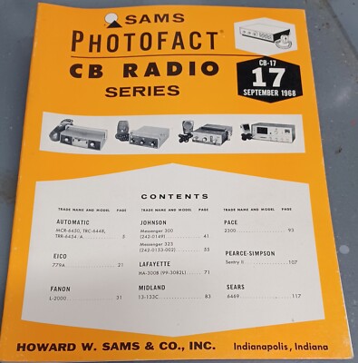Sams CB17 Service Info: Eico Fanon Johnson Lafayette Midland Pace Pearce Simpson