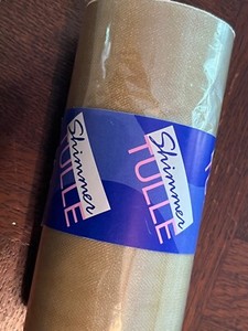 2 rolls golden shimmer tulle Modern Romance 6” wedding Christmas decor bows