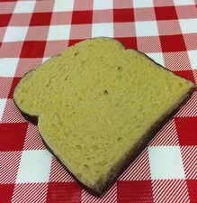 Faux Fake Food Replica BUTTERY Wheat Bread Slice Display Stage Movie  PROP 6Z