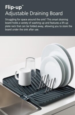 Joseph Flip-up Adjustable Draining Board, Dish rack drainer drying
