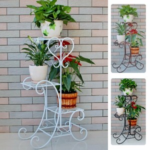 2PCS 3 Tier Garden Planter Stand Flower Pot Display Shelf Home Indoor Decor Iron