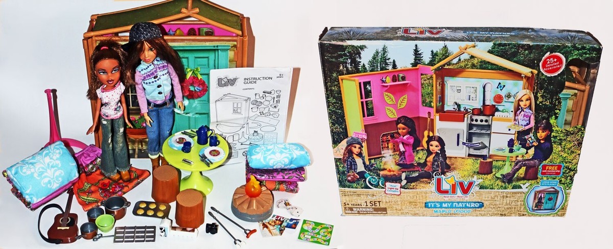 Vintage Liv Doll My Nature Maple Lodge, Dolls Accessories w/Box