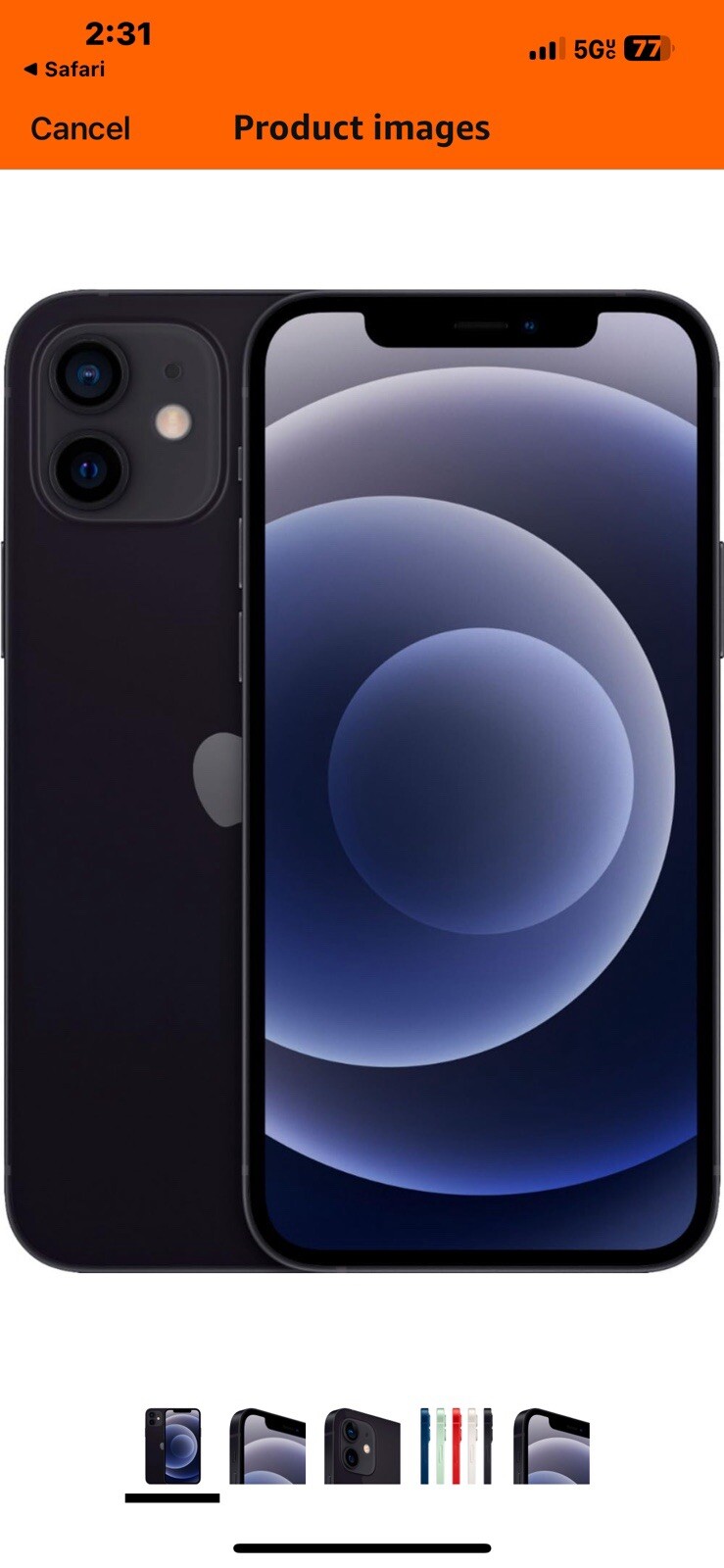 (TIKTOK )Apple iPhone 12 64GB Black Unlocked, Single SIM