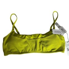 Sanctuary Sandbar Solids Seamed Bralette BikiniTop Women's Grellow Clasp Back