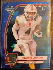 2024 Bowman Chrome University Sapphire Samuel Brown #159 (RC)