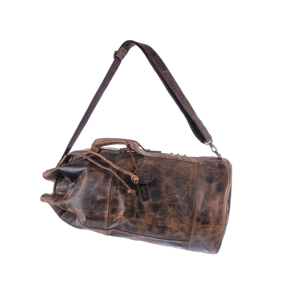 Greenland Nature Classic Leder Seesack Rucksack XXL Freizeit Braun 60 cm 2500 - Bild 4 von 4