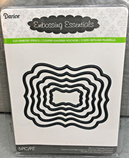 Darice Embossing - Essentials Nesting Retangles Die Cut Embossing Stencil - NEW