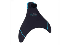 Fin Fun Mermaid Blue Trim Monofin Swim Fin Black Blue JR Youth Pro Training