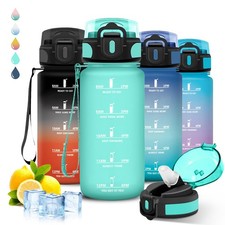 Borraccia, 500ml Borraccia Bambini, Bottiglia con Cannuccia, Senza Perdite, Borr