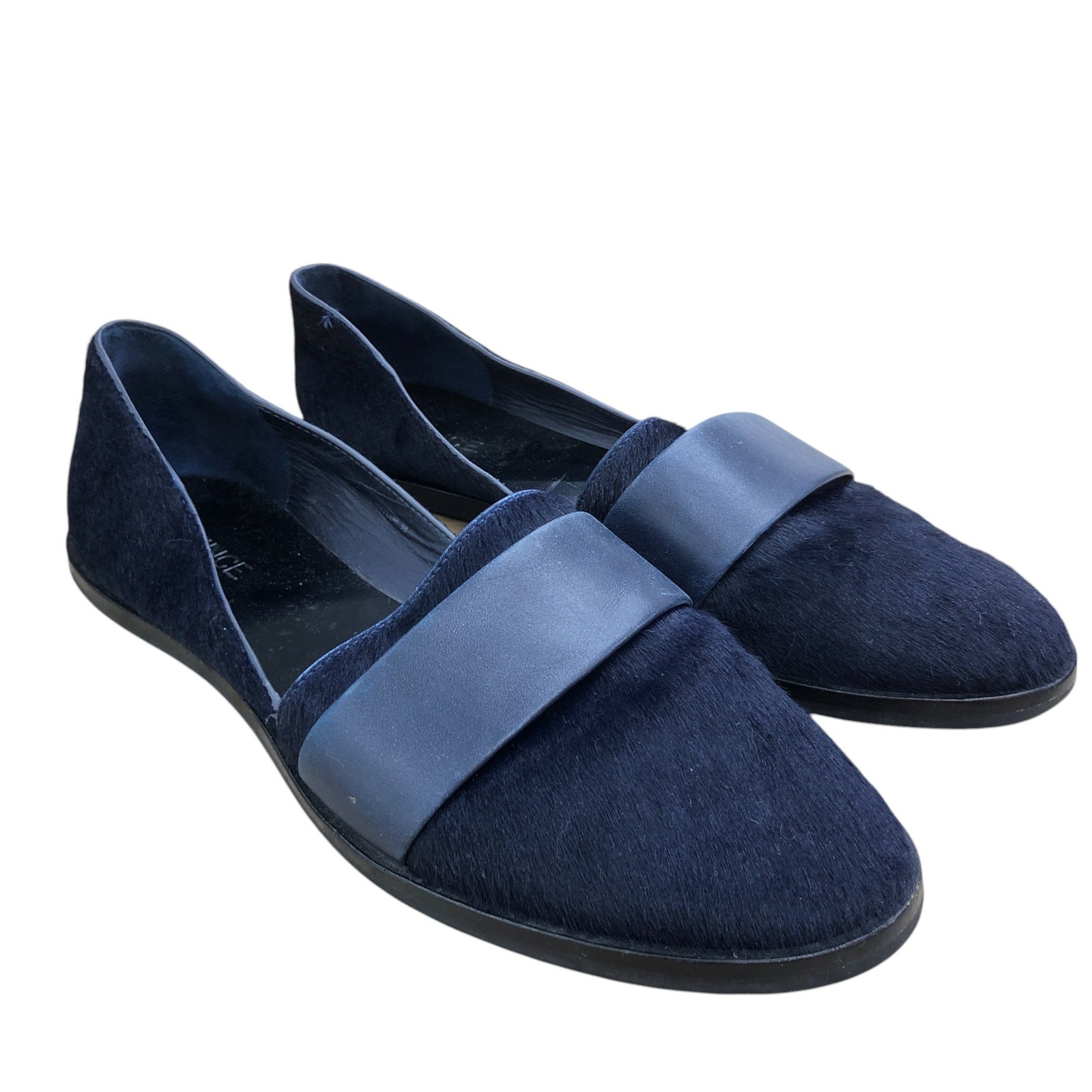 Vince Camuto Navy Blue Penny Loafers Size 11.5 Vince Camuto navy blue leather loafers size | Mercari main image 3