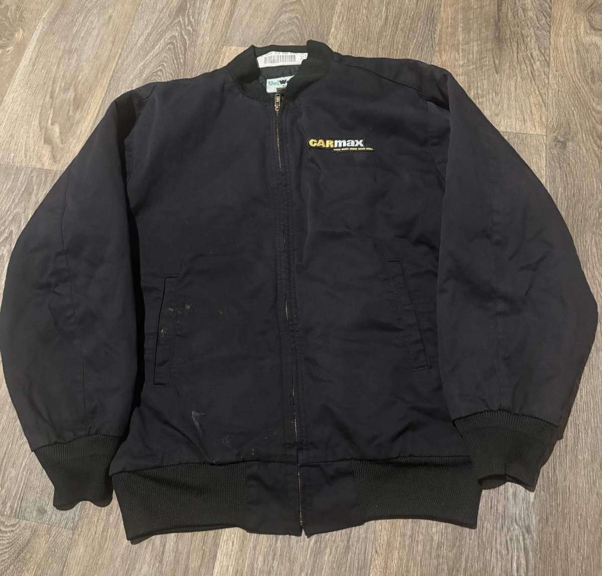 Carmax Employee Mechanic Jacket Mens Size Small Blue Full Zip Workwear