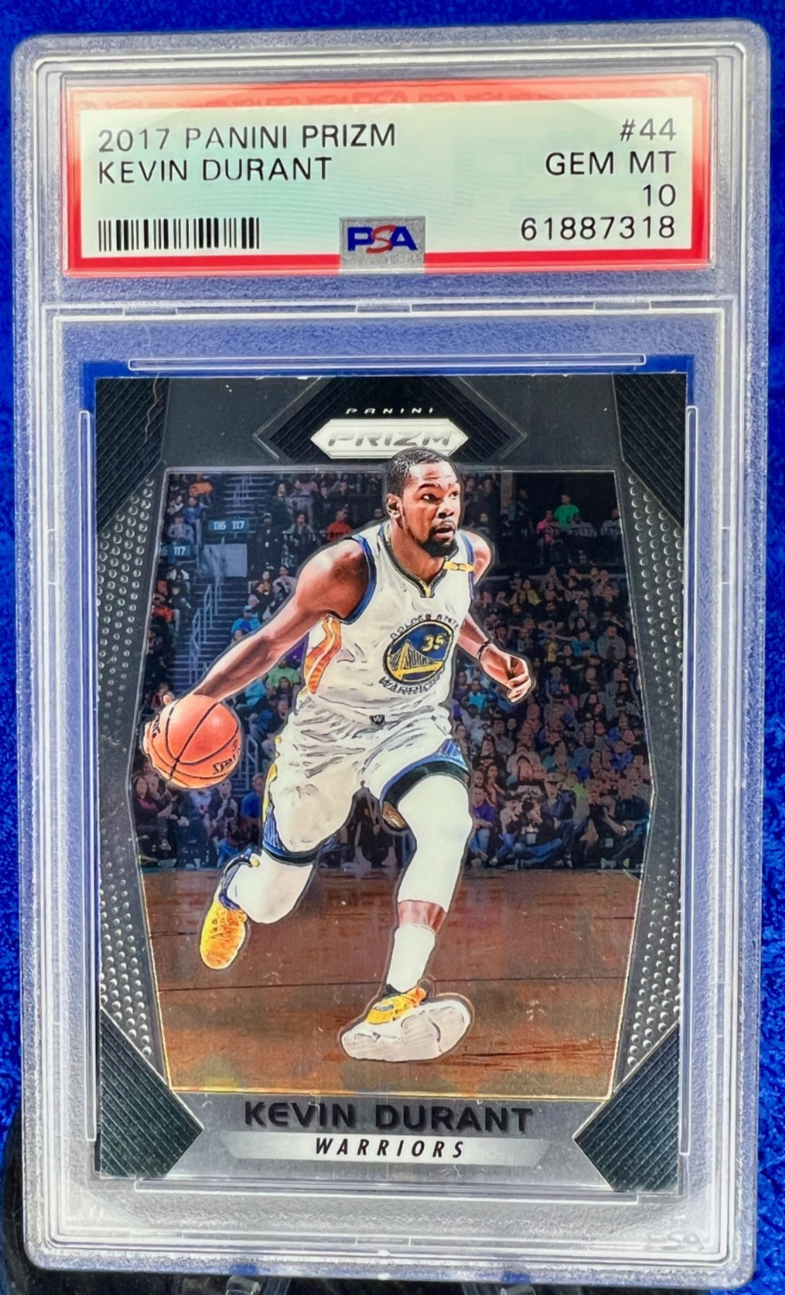 2017 PANINI PRIZM 🏀 #44 KEVIN DURANT 🏆 WARRIORS 💎 PSA 10 💎