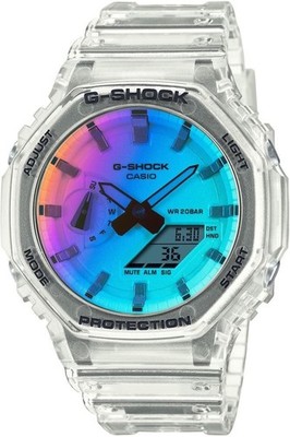 G-SHOCK Iridescent Color Skeleton Rainbow Watch GA-2100SRS-7A