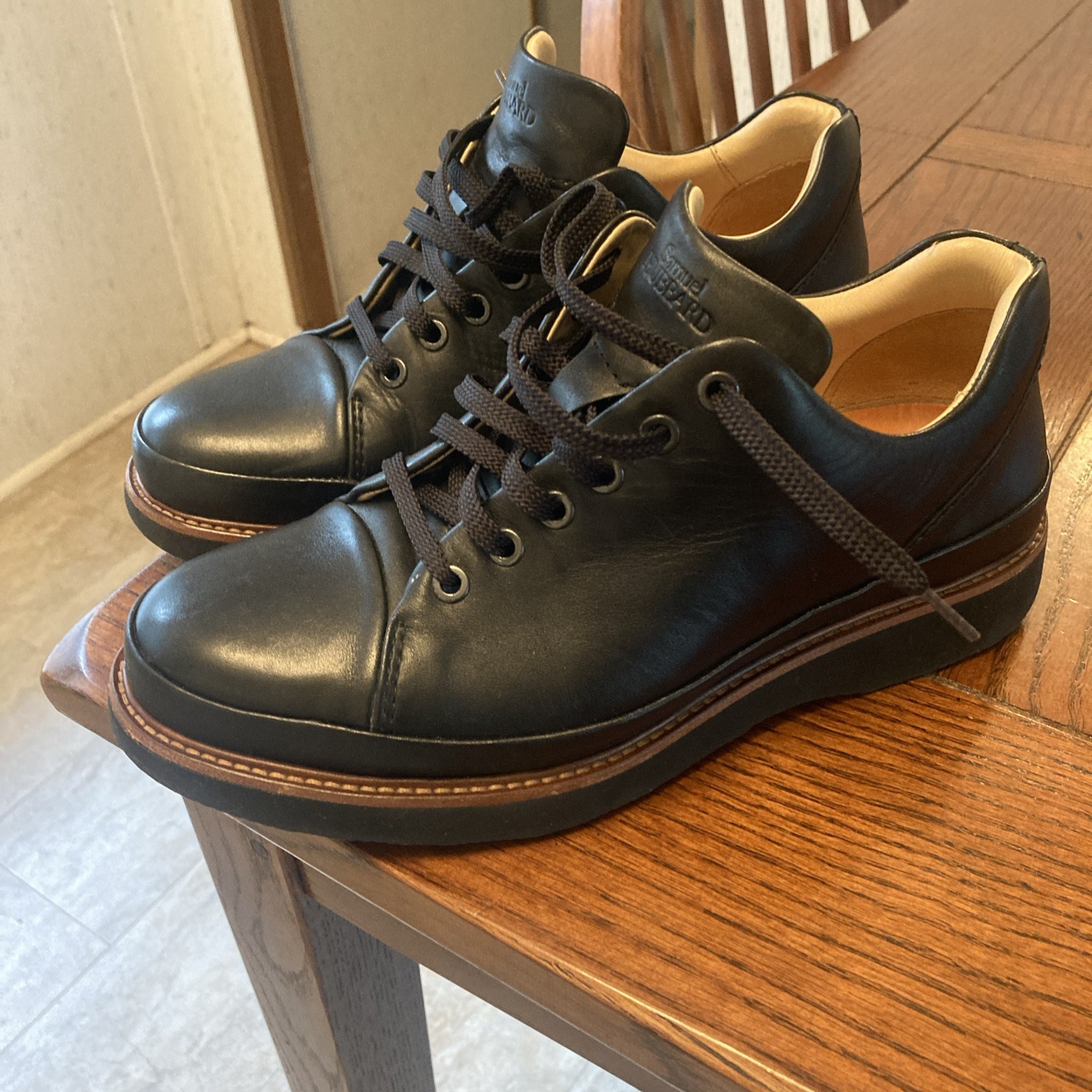 SAOLA Samuel Hubbard Uomo 8 M Sneakers Pelle Nera "Vestire Veloce" Scarpa Suola Vibram