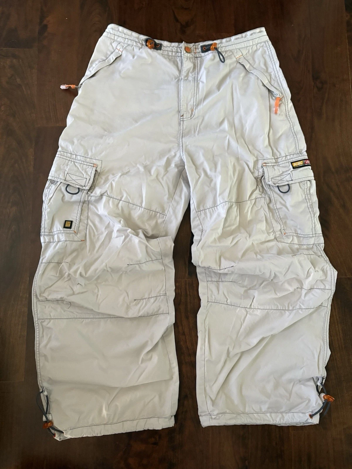 Vintage KikWear Rave Pants Wide Leg Tech Cargo Known Thru The Microphone K91 34
Opens in a new windo