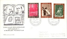 Vintage FDC Conclusion Of The Second Vatican Council Scott 444, 443, 441 c1966