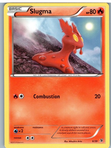 Slugma 6/39 Kalos Starter Set Pokemon Moderately Played