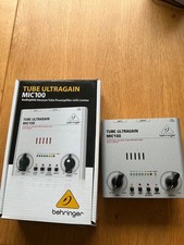 Behringer Tube Ultragain MIC100 Audiophile Vacuum Tube Preamplifier With Limiter