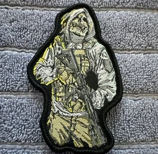 DEATH 2x4 Embroidered Morale Patch Hook Backing Brand New