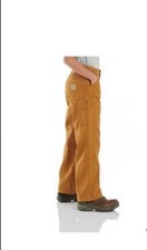 Carhartt Kids Size 16 Brown Loose Fit Utility Bootcut Work Pants BN8316-B NWT