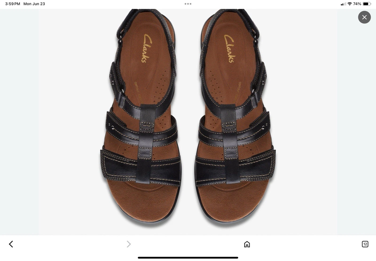 Sandali donna Clarks Kitly Step pelle nera misura 8 5M regolabili esauriti nuovi