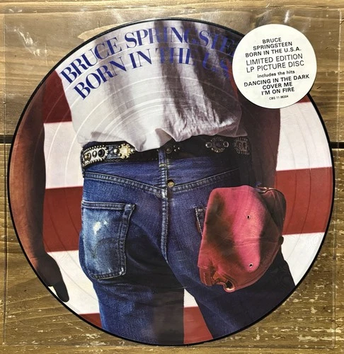 Bruce Springsteen / Born In The USA - RARE VINYL LP PICTURE DISC UK 1984 CBS EX