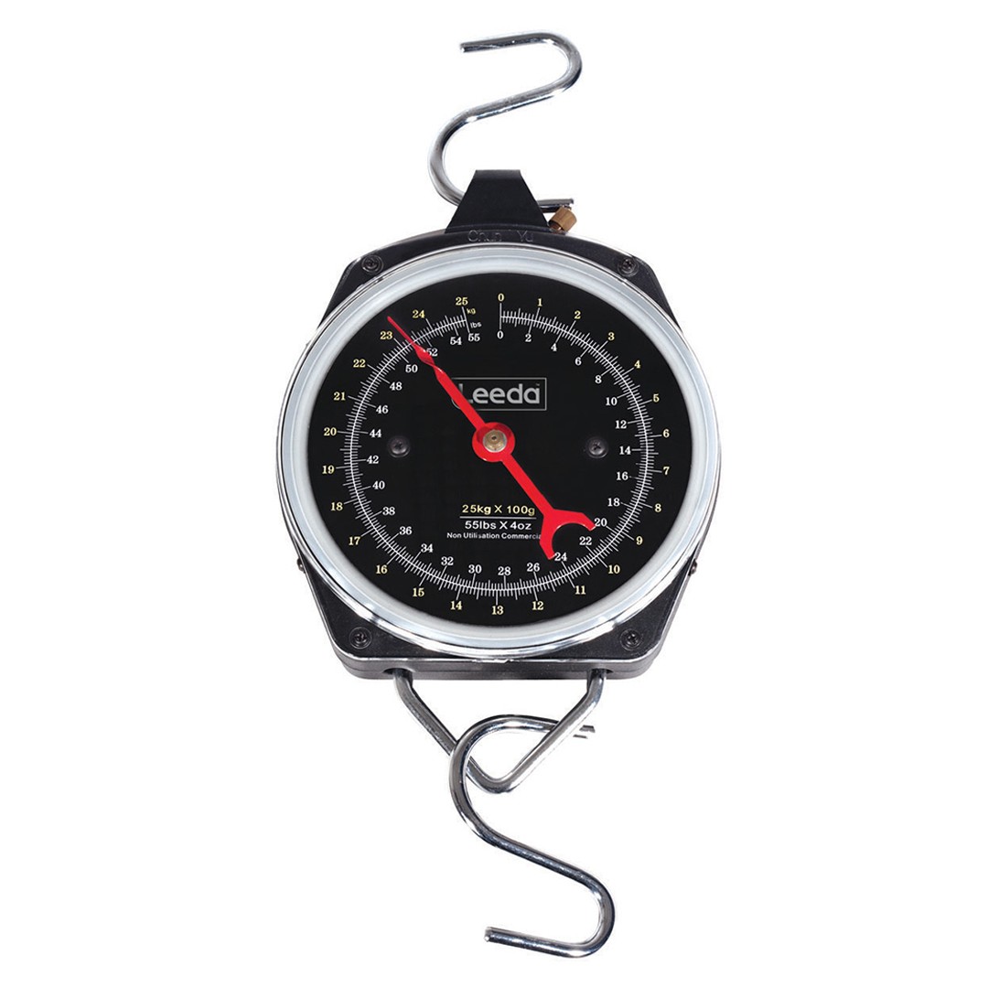 Leeda Fishing Weighing Scales 55lb Black Coarse Carp Pike River Bank Lake