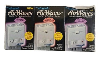 Airwick   AirWaves   Electric Air Freshener Plug-in   3 PACK   VINTAGE   SEALED 