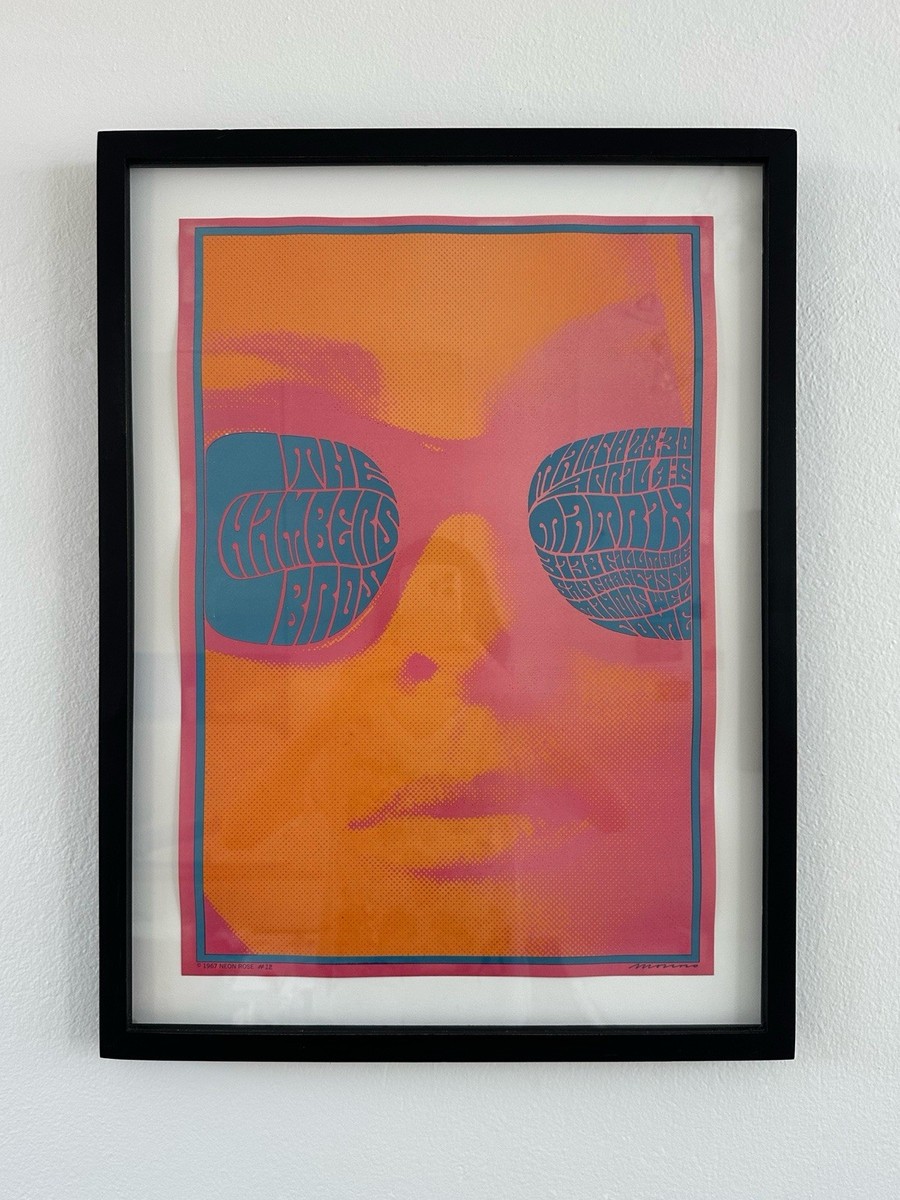 Original 1967 Neon Rose NR12 Poster Chambers Brothers Moscoso | eBay