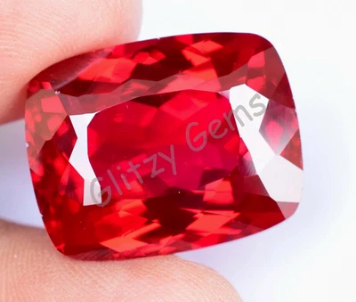 Natürlicher Blood Red Rubin 44.10 Ct Cushion Mozambique Lose Edelstein AGL - Bild 1 von 4