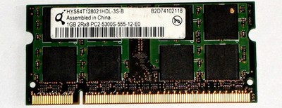 1 GB DDR2-RAM 200-pin SO-DIMM PC2-5300S   'Qimonda HYS64T128021HDL-3S-B'