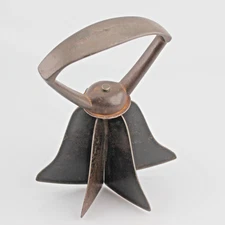 Antique Bell Shaped Six Way Blades Kitchen Nut Food Chopper w/ Cast Iron Handle