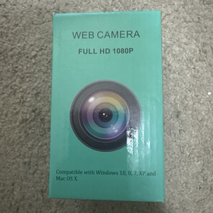 D20 Full HD 1080P USB 2.0 Webcam Clip-On Plug & Play Built-In Mic Green